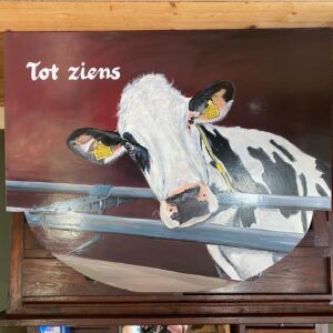 Achterkant Bord v.o.f. Verkroost het bord voor in de tuin geschilderd met aklyd verf