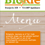 logo en menukaart ontworpen Biorie
